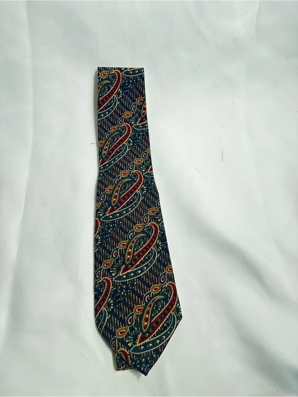 A42. Liberty of London Vintage Wool Silk Paisley Necktie British Designer Tie